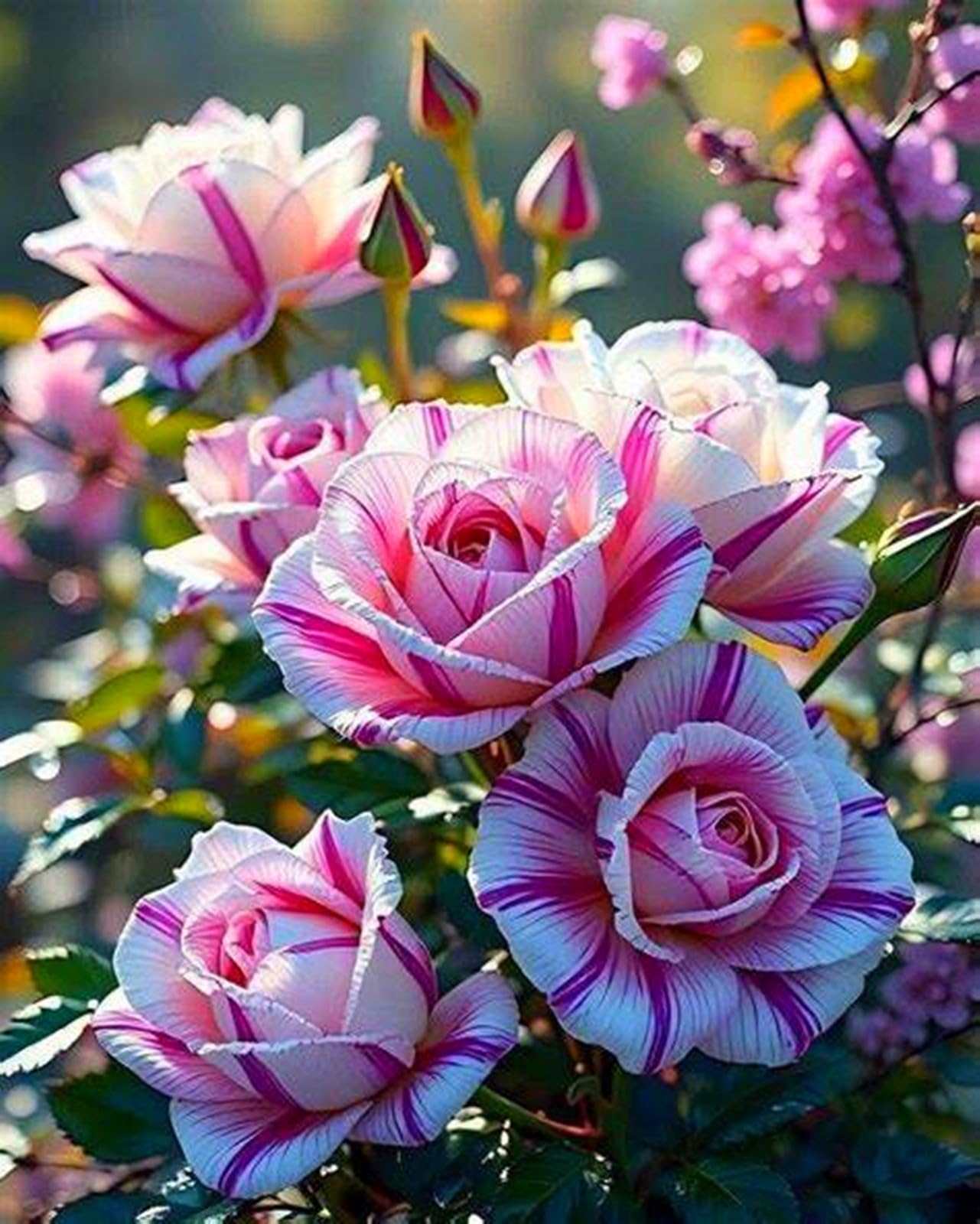 Bellissimo Bulbi di Rosa - Perenne, Colori vivaci, Bassa Manutenzione, Decorazione d'Interni-5 Bulbi-J