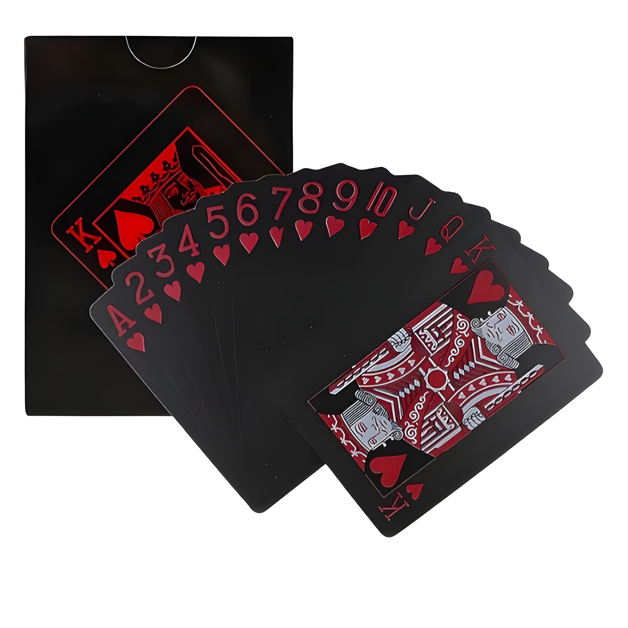 REGULAR PLAYING CARD 赤黒 Hemshail Adult Black Unique Waterproof Mat Finish Plastic Game