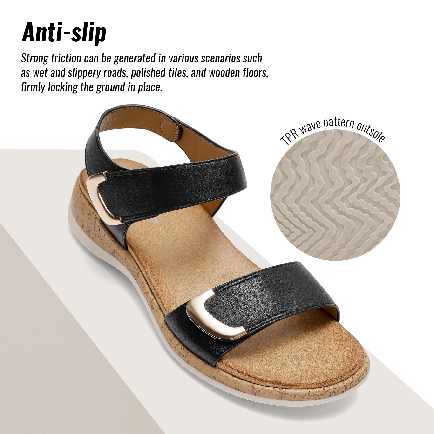 Littleplum Sandalias de verano planas para mujer, cómodas y informales