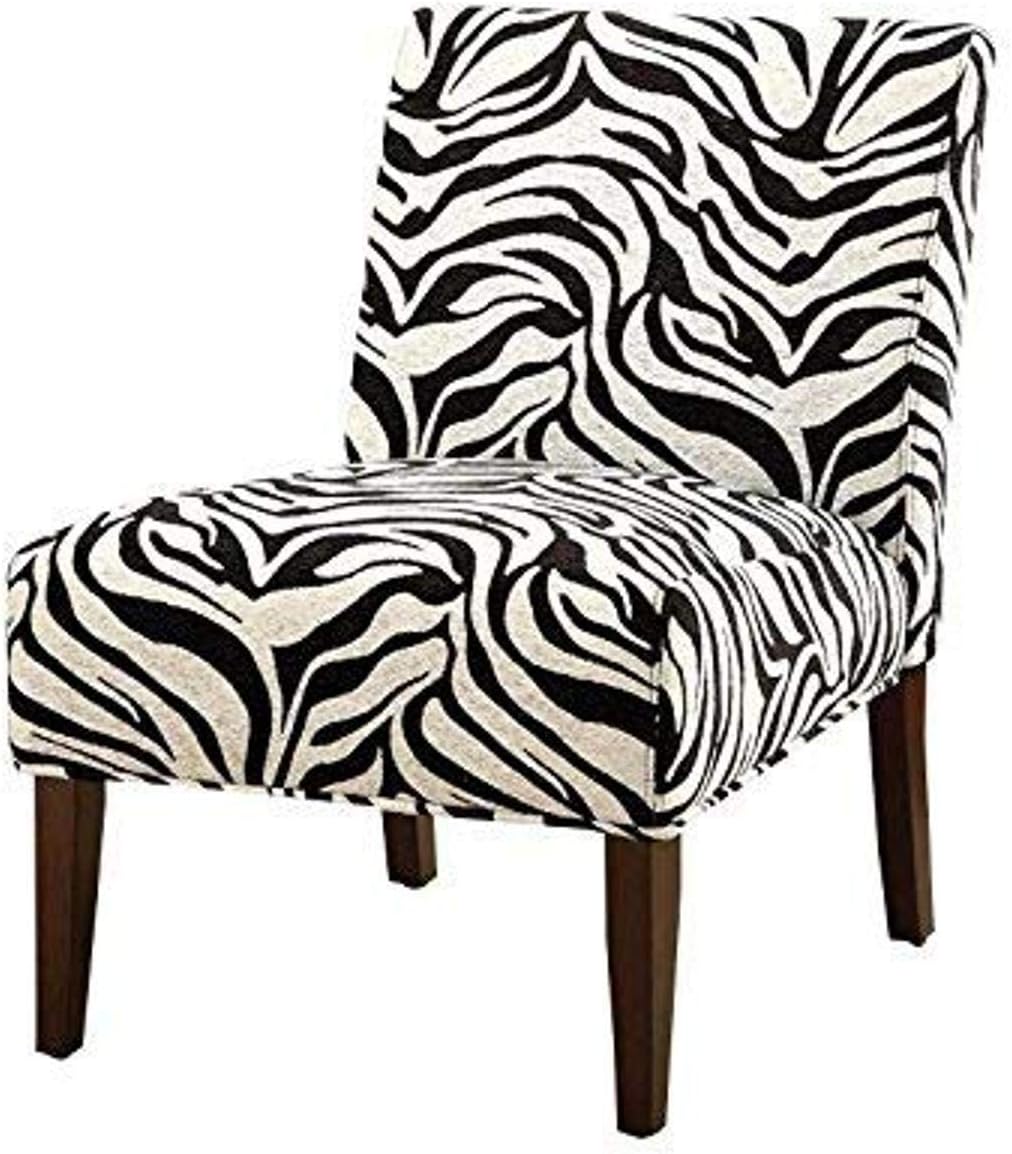 Acme Aberly Fabric Accent Chair in Black White and Espresso
