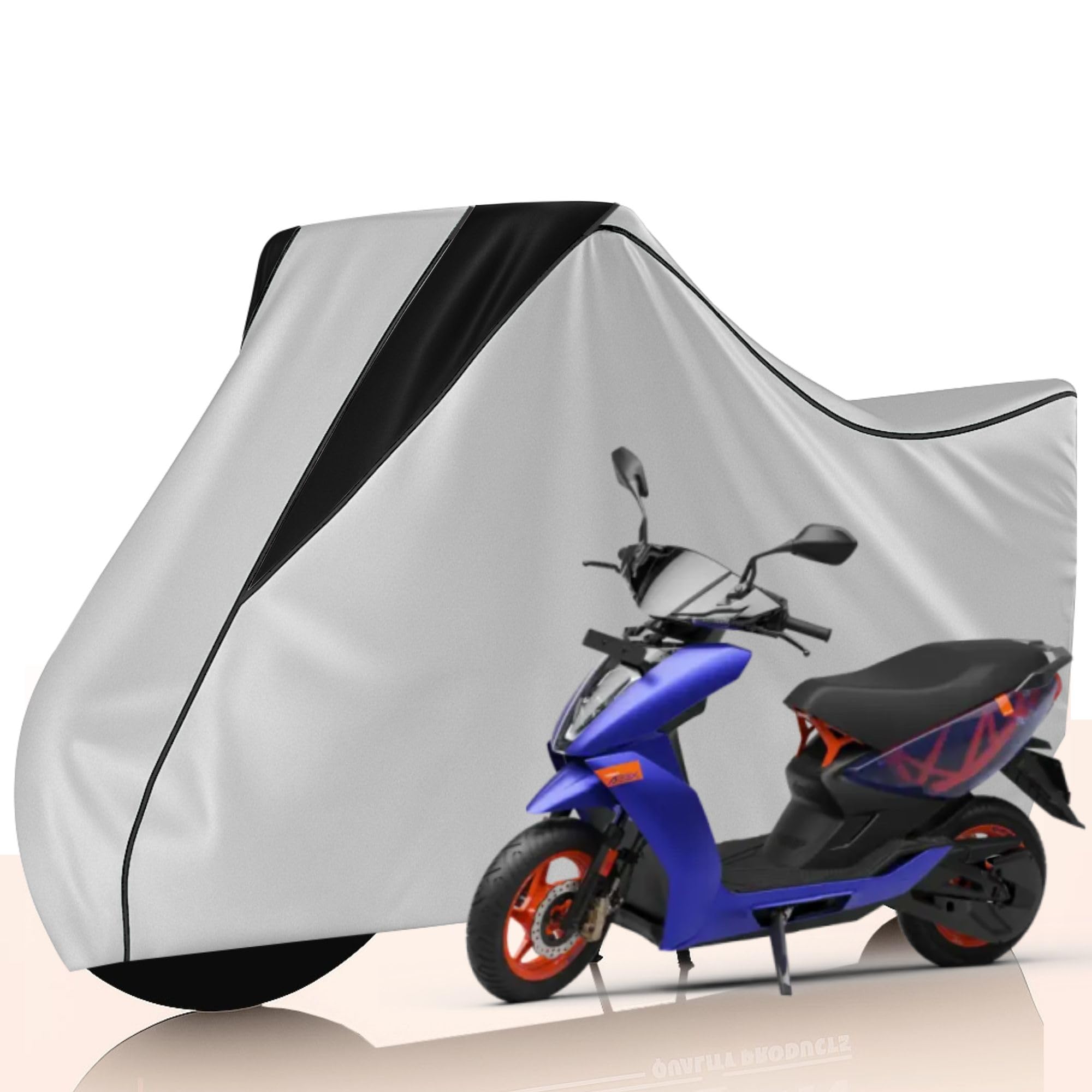 BIGACOVER All Weather Protection Two Wheeler Cover for Ola Electric S1 X, Scooter & Scooty | Anti Dust, 100% Water Resistance, Heat Resistant, UV Proof - Triple Stitched | (Black Top Red)