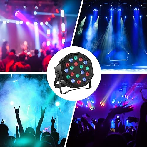 Miniatura 5 de UKing Luces LED Par de luces inalámbricas alimentadas por batería para eventos 18W RGB luz de iluminación de escenario recargable 20 horas por