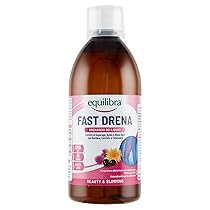 equilibra Integratori Alimentari, Fast Drena, Integratore a Base di Estratti Vegetali, per il Drenaggio dei Liquidi, la Funzionalità delle Vie Urinarie e del Fegato, da Diluire, Gusto Lime, 500 ml