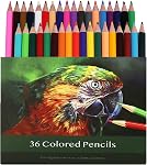 36 Colored Pencils,Quality Coloring Pencils for Adult Coloring Artists Professionals and Colorists, Soft Core, Sketching Drawing Pencils Set Art Supplies for Kid Beginners