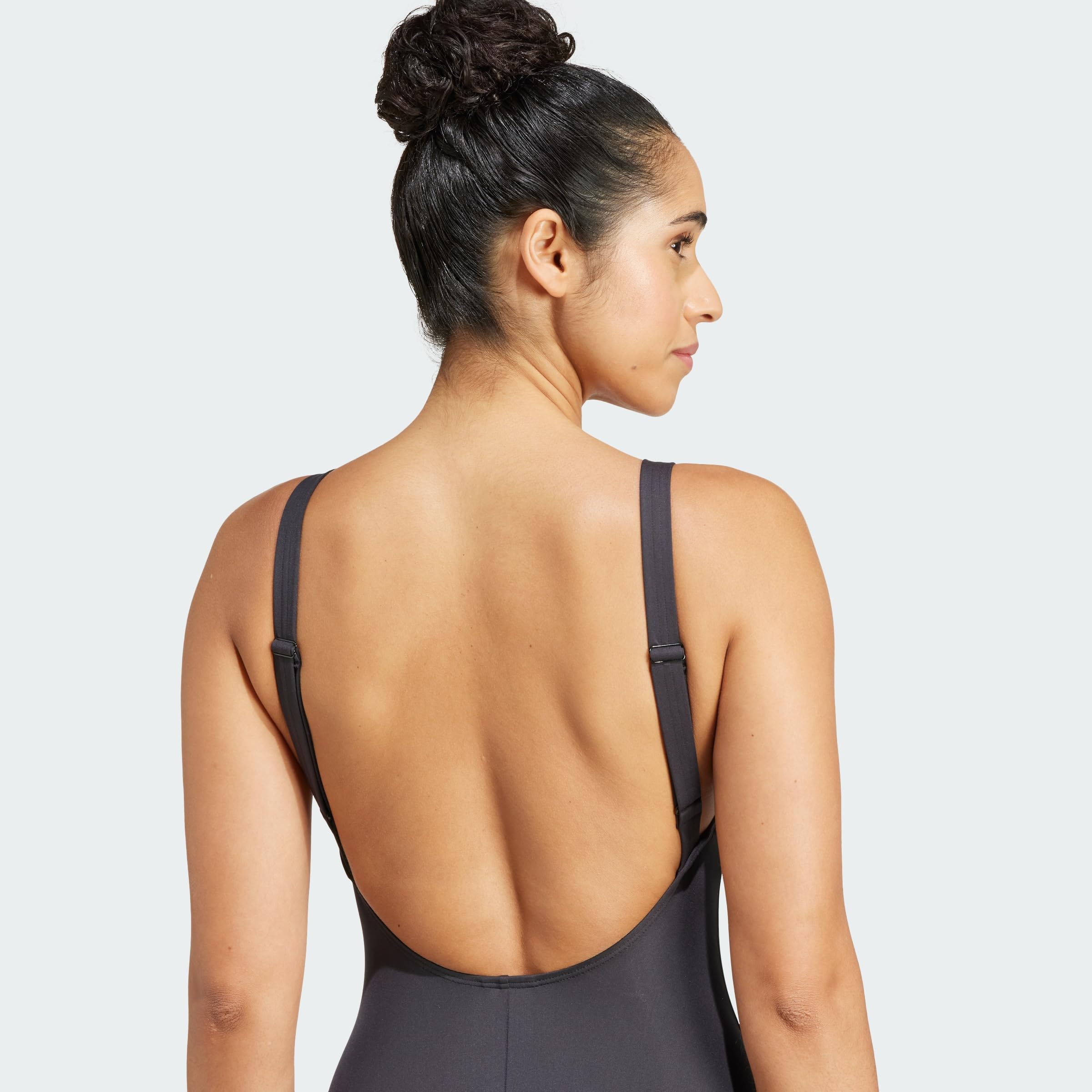 adidas Women Iconisea Padded U-Back Swimsuit Recycled Polyester Black 36"