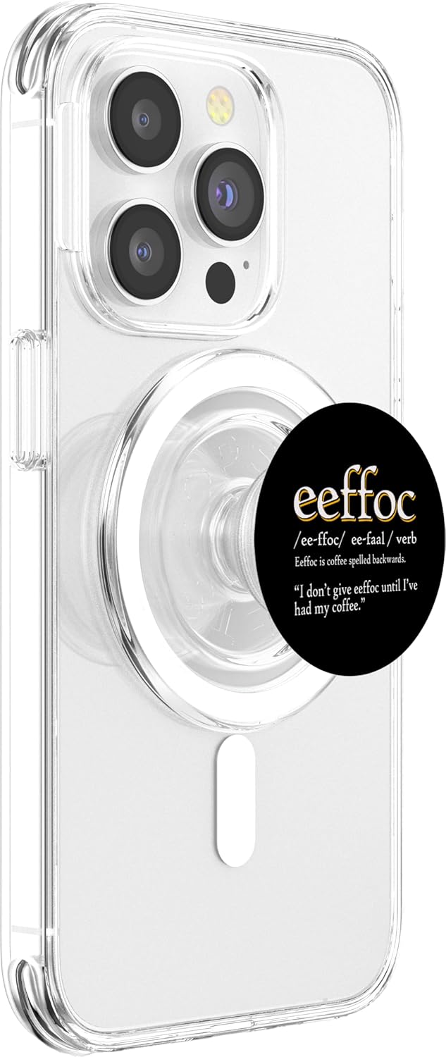 Eeffoc Definition Funny Coffee Latte Espresso Addiction Gift PopSockets MagSafe PopGrip for iPhone