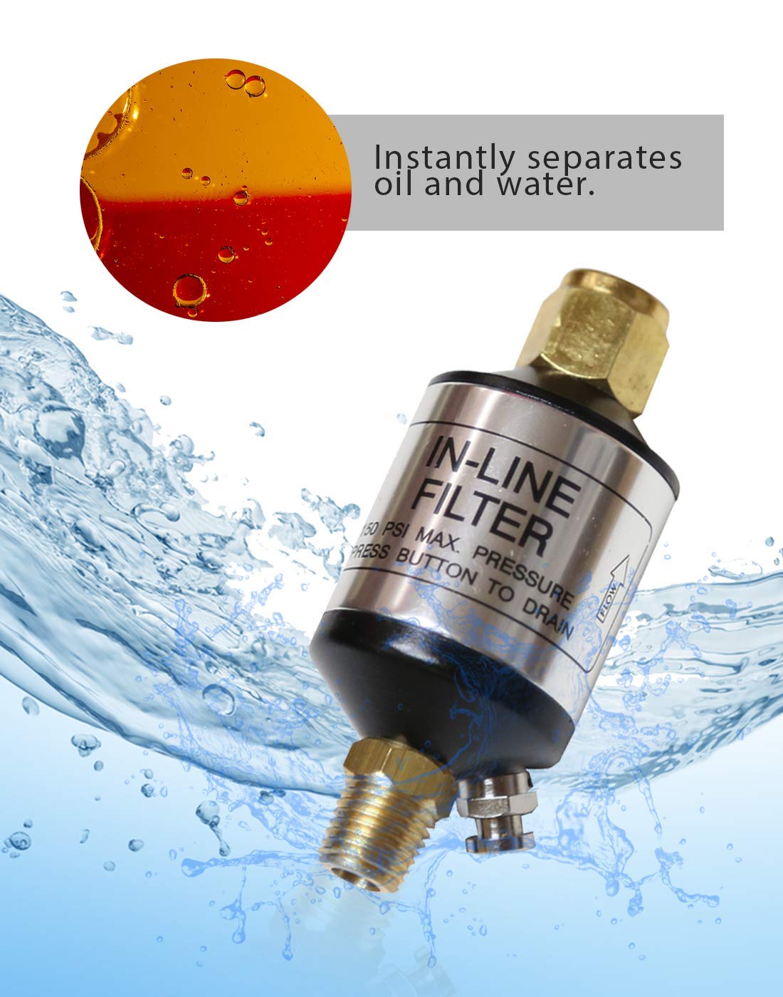 Buy Air Compressor Water Separator, Heavy Duty Air Compressor Filter