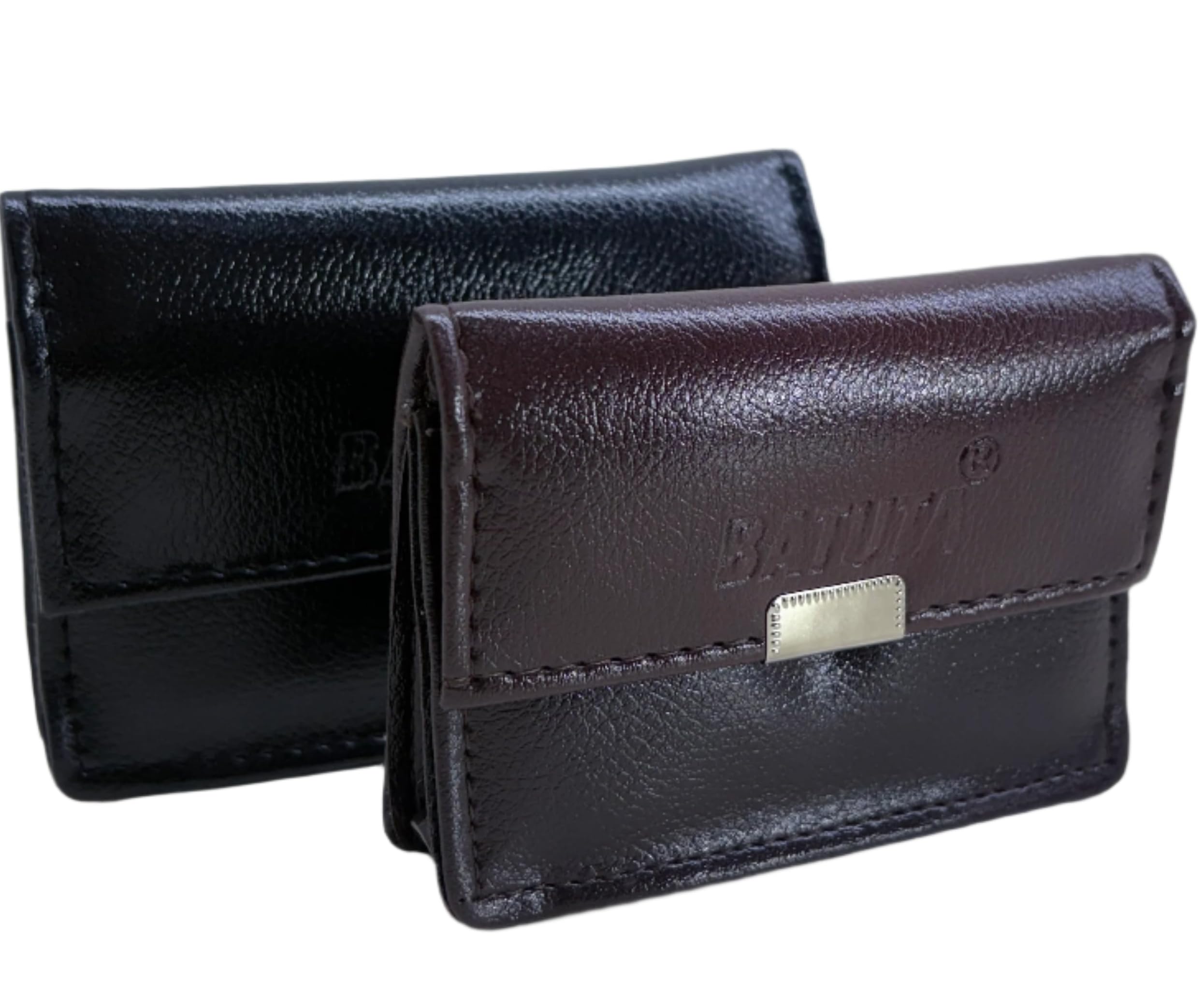 batuta hub BATUTA Women Casual, Travel Black Brown Artificial Leather Money Clip (BlackBrown042) Pack of 2-picture-46