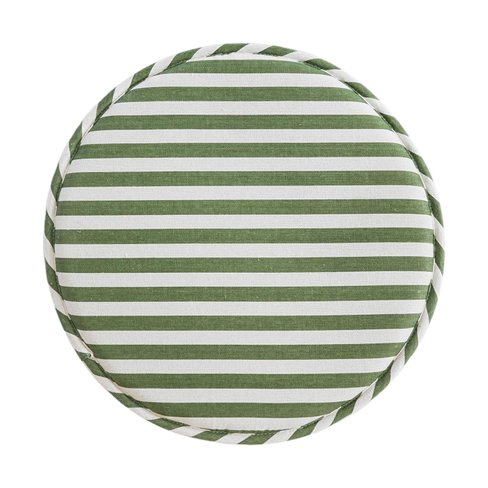 mophrati Chair Cushions Round Stool Chair Cushions Premier Non Slip Pad Home Comfort Seating Options Tailored For Relaxation Round Pads Comfortable Soft Seat, green white, 33x2cm