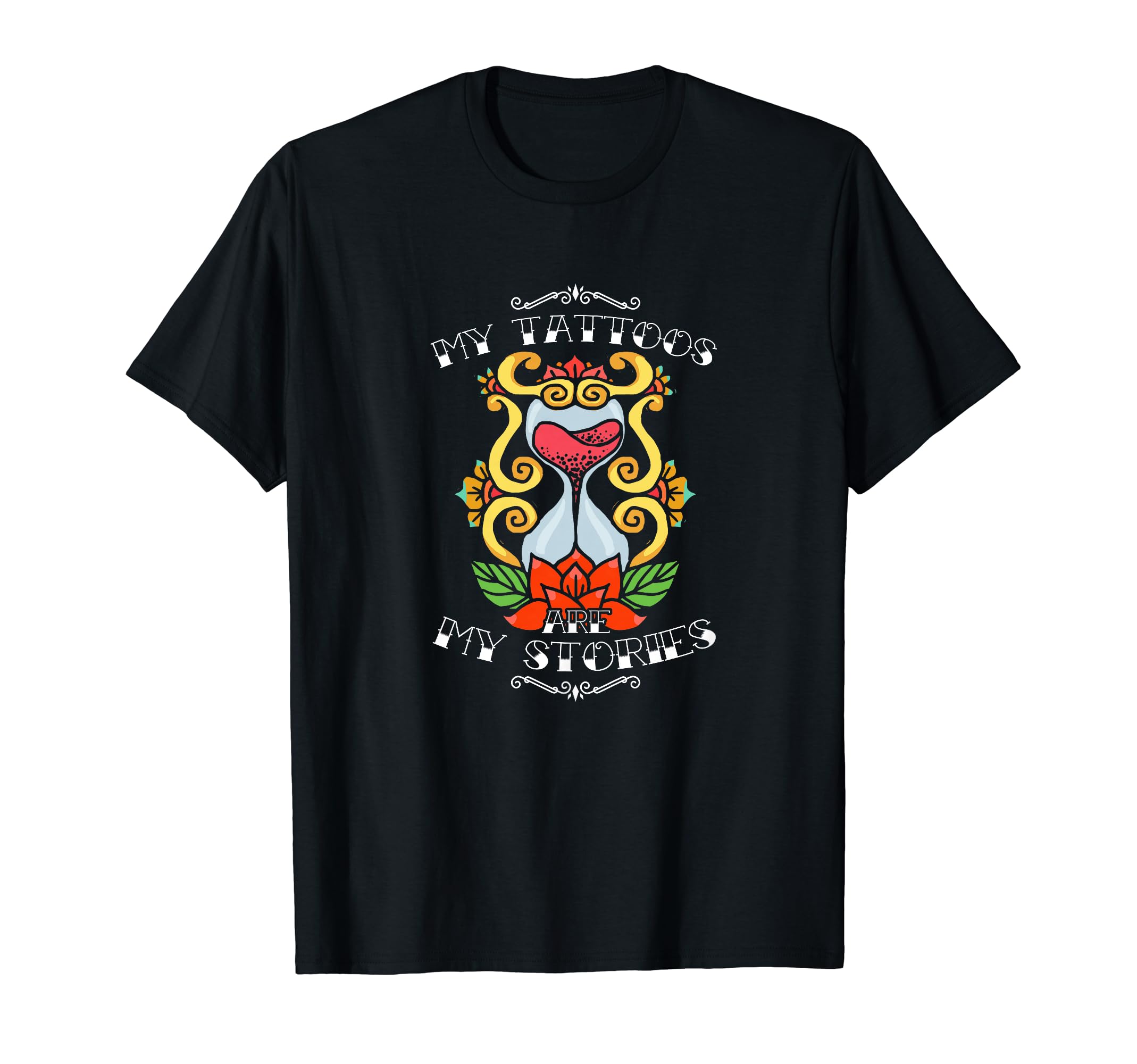 My Tattoos Are My Stories - For Tatted Girls T-Shirt, Black