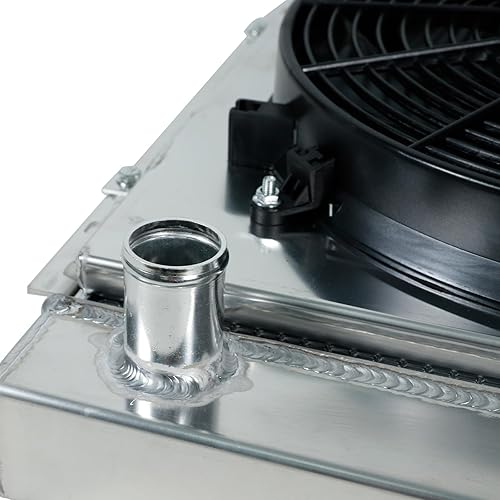 Miniatura 316 de Radiador de aluminio AA5052 de 3 filas compatible con Dodge Ram 2009-2021 1500 2500 3500 4000 V6 V8 Pickup AT/MT 3 filas,1 fila,Ventilador