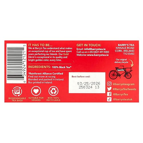 Miniatura 2 de Barrys Tea Gold 40 Bolsas 125g (4.4oz)