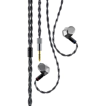 Moondrop Harmon In-Ear Earphones, Wired 0.4 inch (10 mm) Full Size, Equipped with 3 Dynamic Drivers, 4 Chamber Crossover 0.17