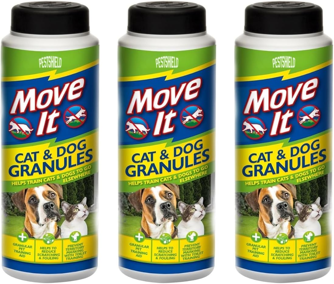 3 x Move It Cat & Dog Repellent 300g – 100% Natural & Non Toxic Pestshield New