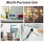 15 Ft 3 Cord d'extension intérieur avec prise plate, 3 Prong solidisé 16/3 SPT-3 Câble d'alimentation avec prise multiprise, blanc, paquet de 2