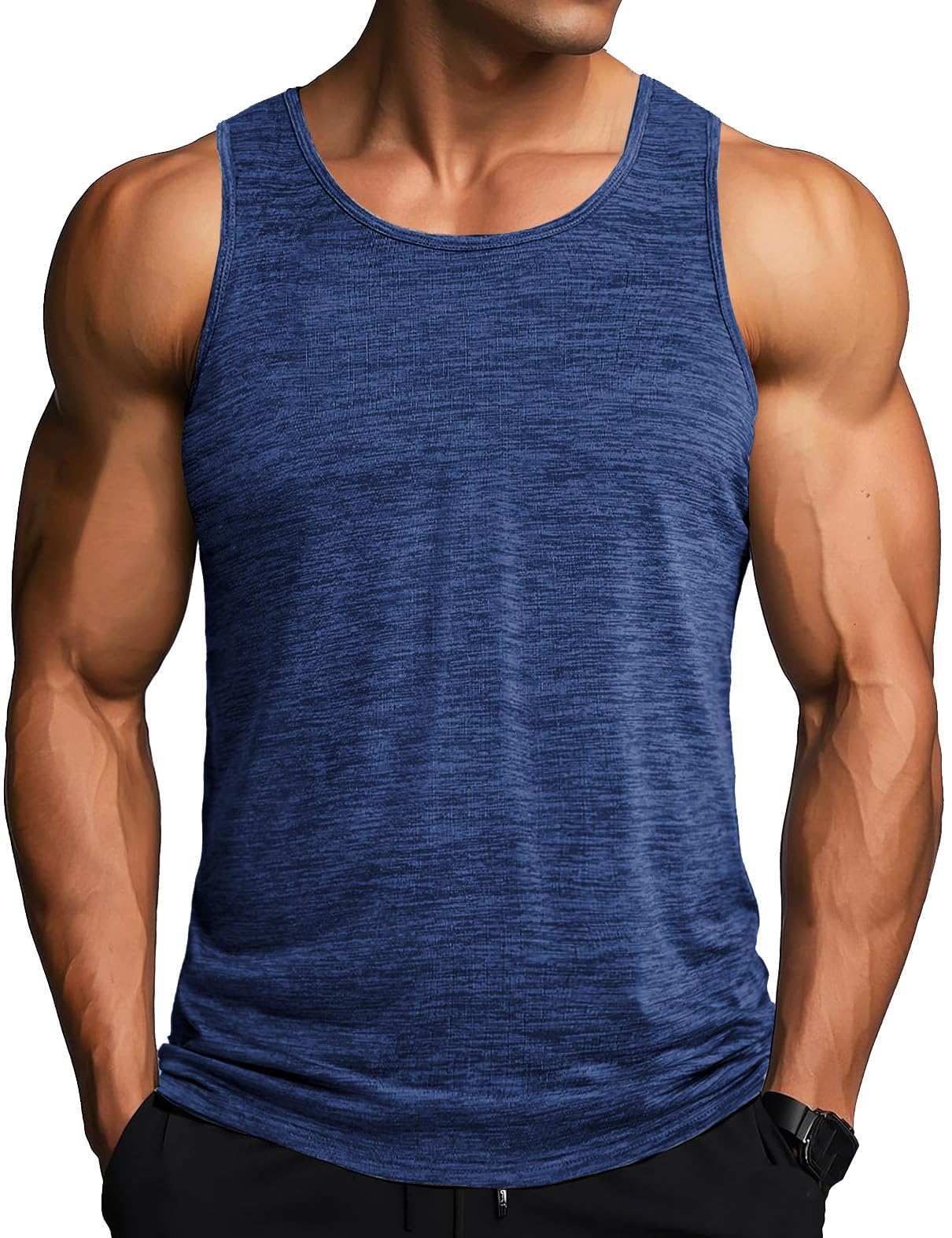 MAGCOMSEN Herren Tank Tops Leicht Achselshirt Ärmellos Quick Dry Sport T-Shirt Laufen Fitness Tankshirts Sommer Outdoor Funktionsshirt