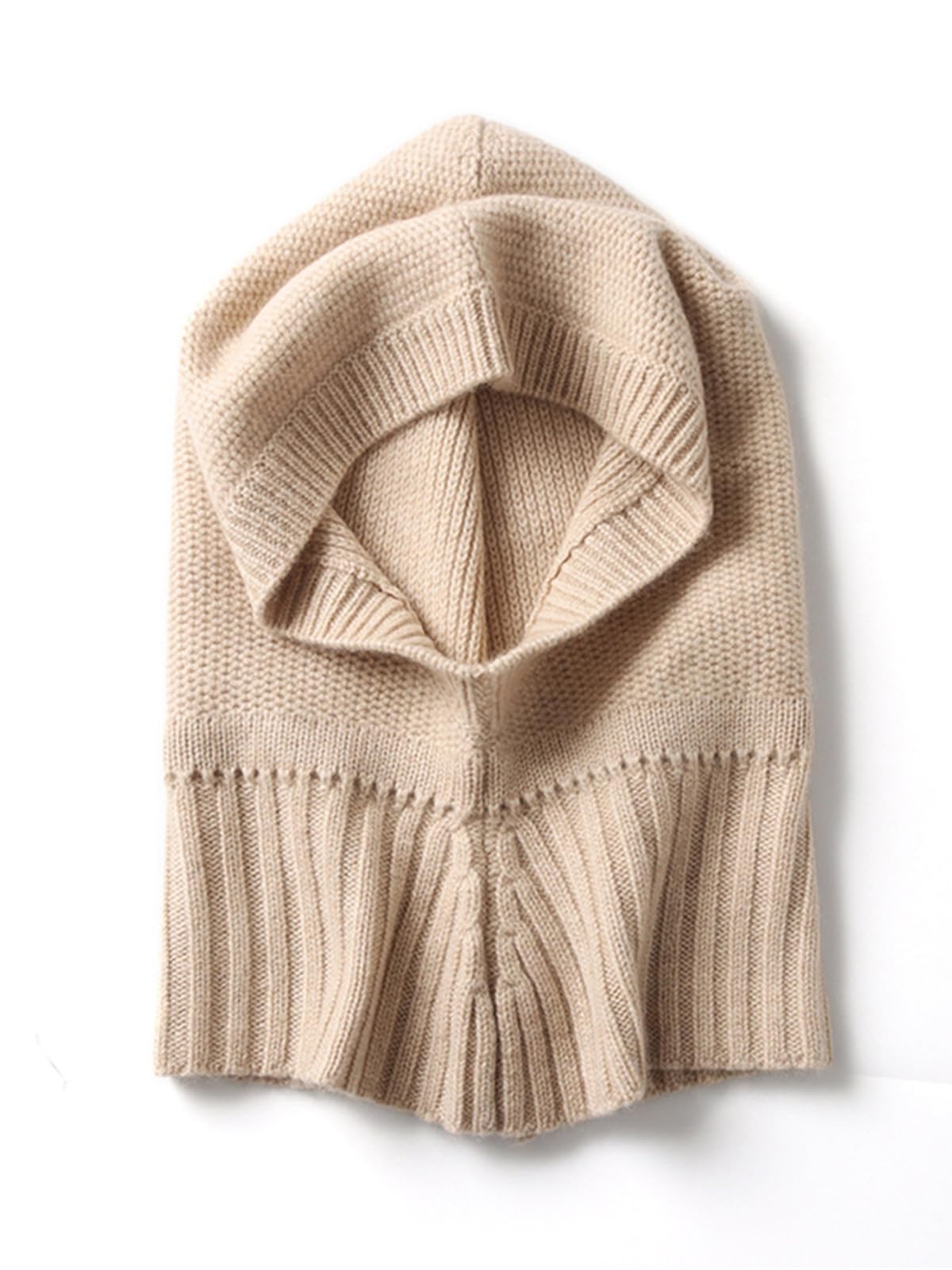 YUONNY 100% Cashmere Hood Loop Scarf, Women Men Winter Warm Knitted