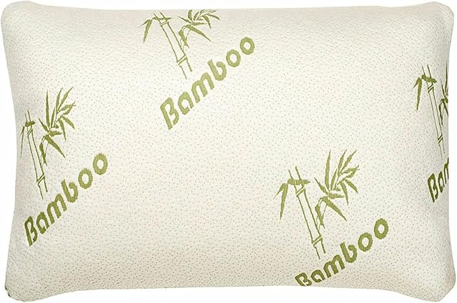 Textile Home New Luxury Soft Bamboo Pillow Memory Foam Head Neck Back Support (White, 45x68cm)