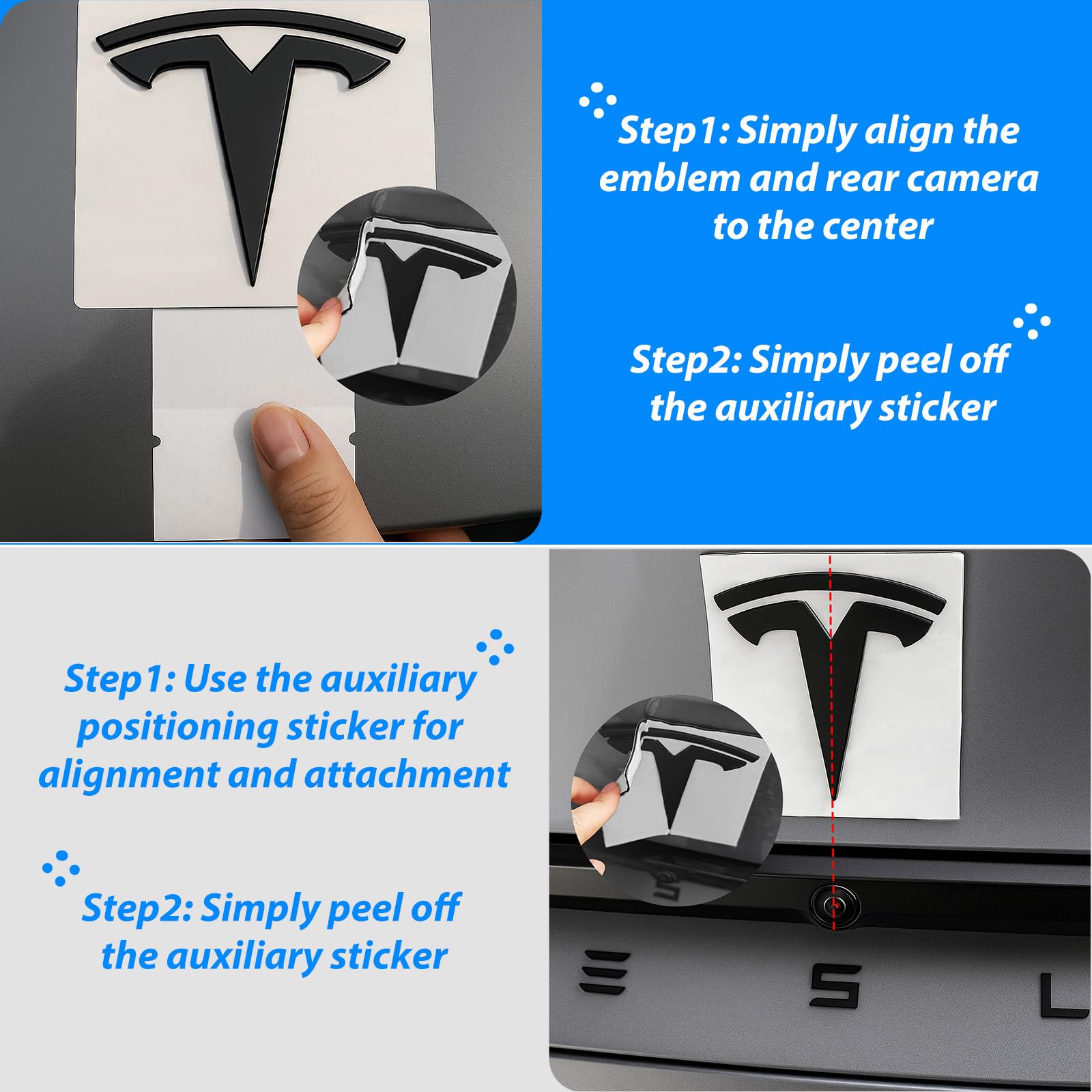Amazon | 金属エンブレム 交換用 Tesla Model Y Juniper 2026+ ロゴ