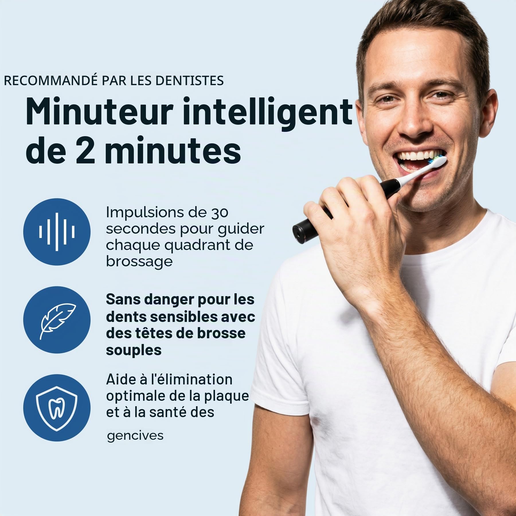 AURAGLOW Brosse à dents électrique