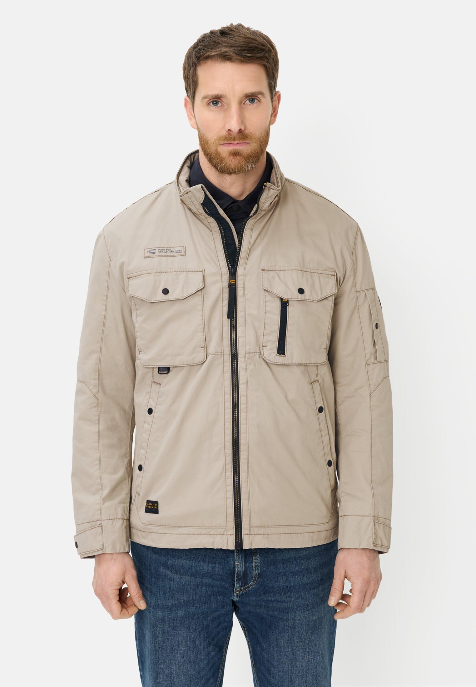 camel active Herren Blouson mit Stehkragen