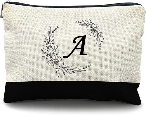 Miniatura 5 de Bolsa de cosméticos para dama de honor, bolsa de maquillaje personalizada, bolsa de maquillaje personalizada con monograma inicial, regalos de dama