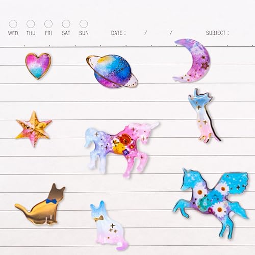 Miniatura 4 de IMNEXT2U Lindas calcomanías para manualidades, purpurina estética, resistente al desgarro, calcomanías impermeables para laptop, botella de agua,