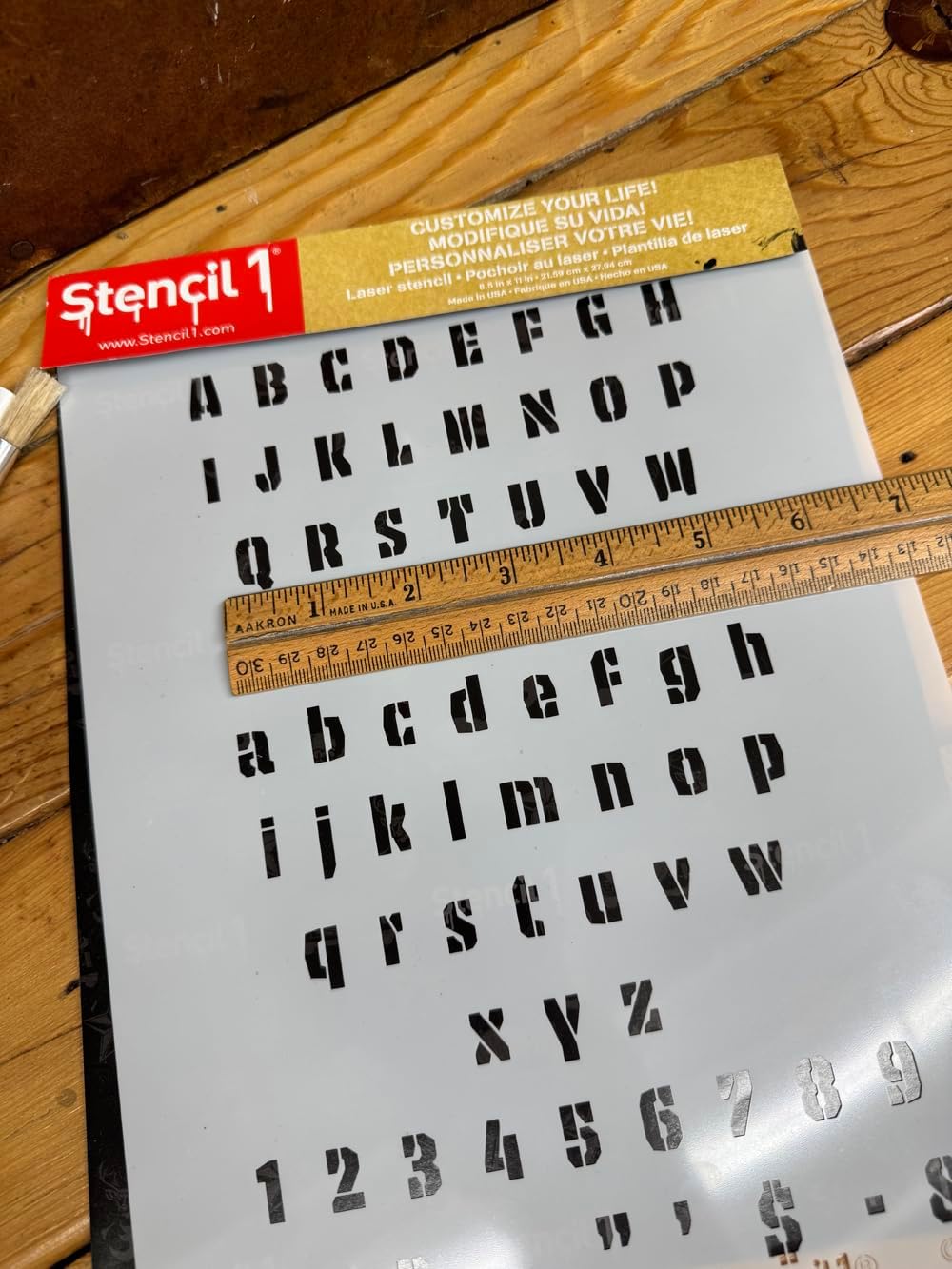 Stencil1 Rocky Font Letter Stencils 1/2" - Letters & Numbers - Uppercase & Lowercase Alphabet - Painting, Drawing, Wood, Vinyl & Crafts 8.5” x 11”