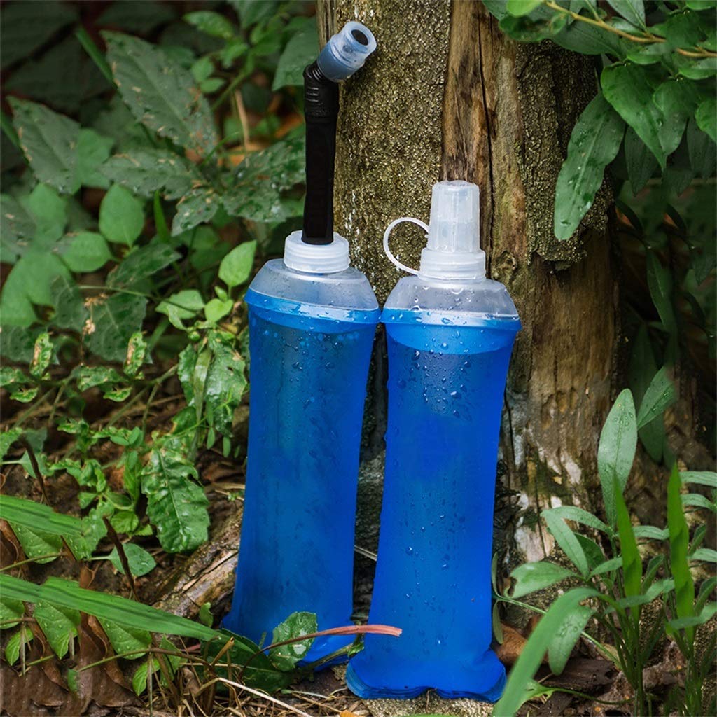 Faltbare Wasserflasche, Hohe Kapazität Klettern Im Freien Laufen Tragbarer Speicher, Blau