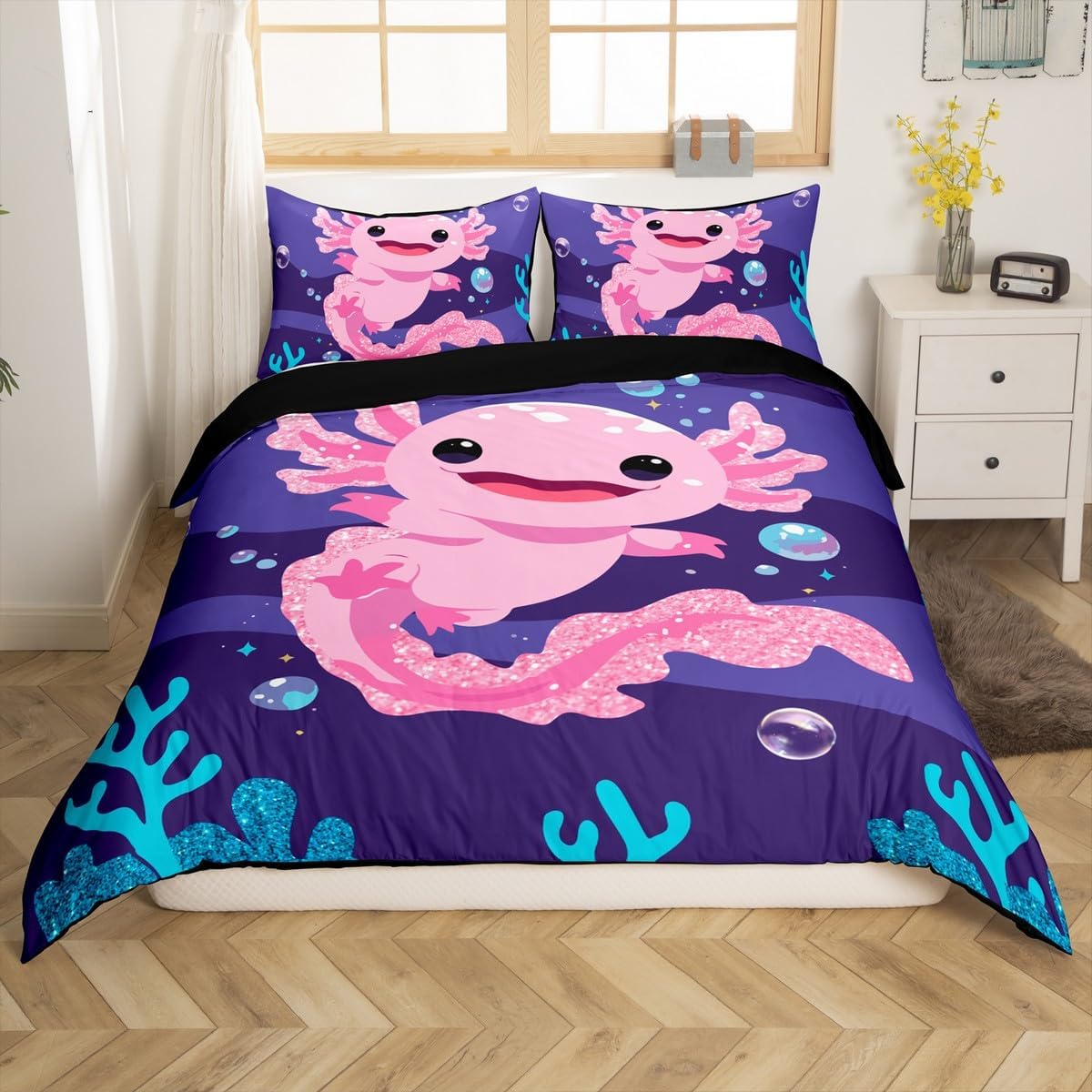 jejeloiu Kids Dinosaur Duvet Cover Toddler Size, 3D Digital Print Bedding Set Boys Girls Jungle Dino Comforter Cover Teens Bedroom Decor Quilt Cover (No Comforter)
