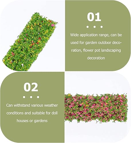 Miniatura 7 de YARDWE 3 piezas de arbustos de casa de muñecas, arbustos de flores de jardín de hadas, casa de muñecas, arbustos de flores, modelos de micropaisaje,