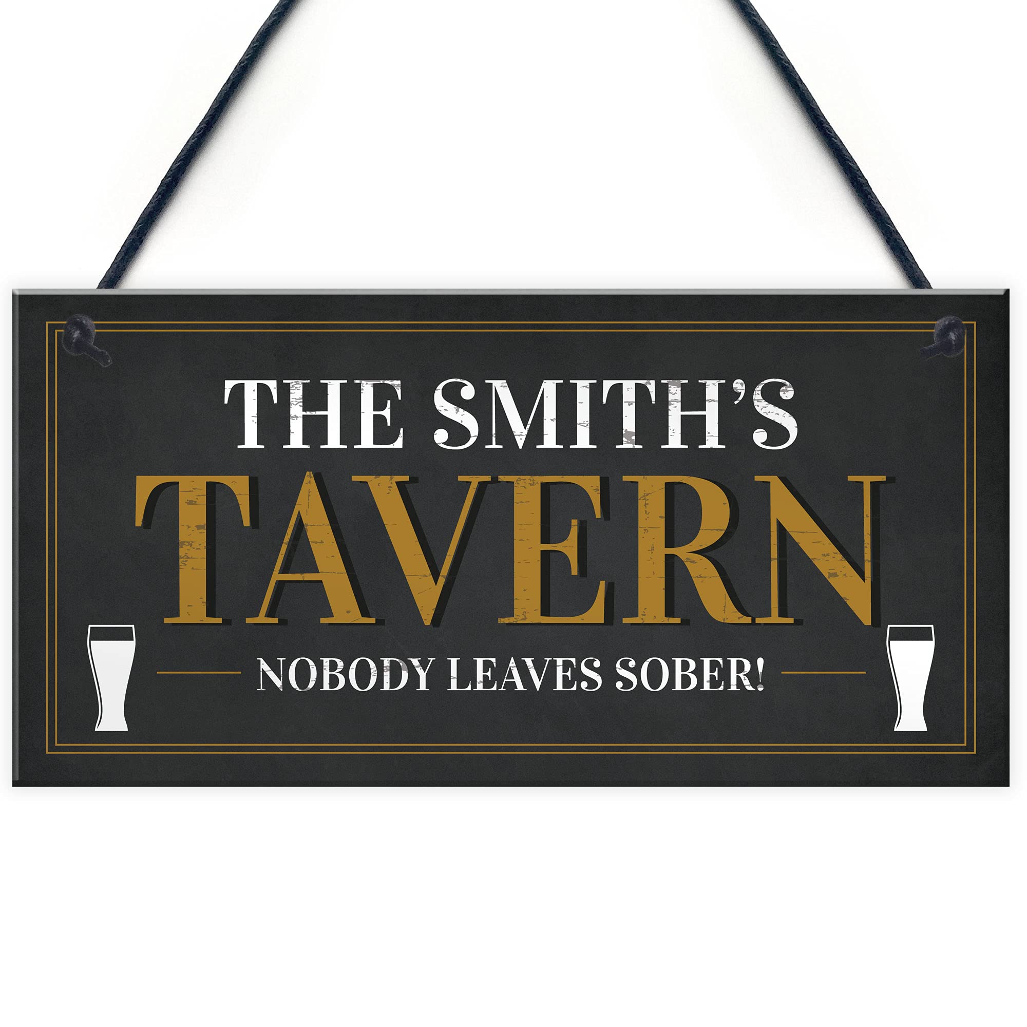 Personalised Home Pub Sign Any Names Tavern Sign Garden Bar Sign Alcohol Gift