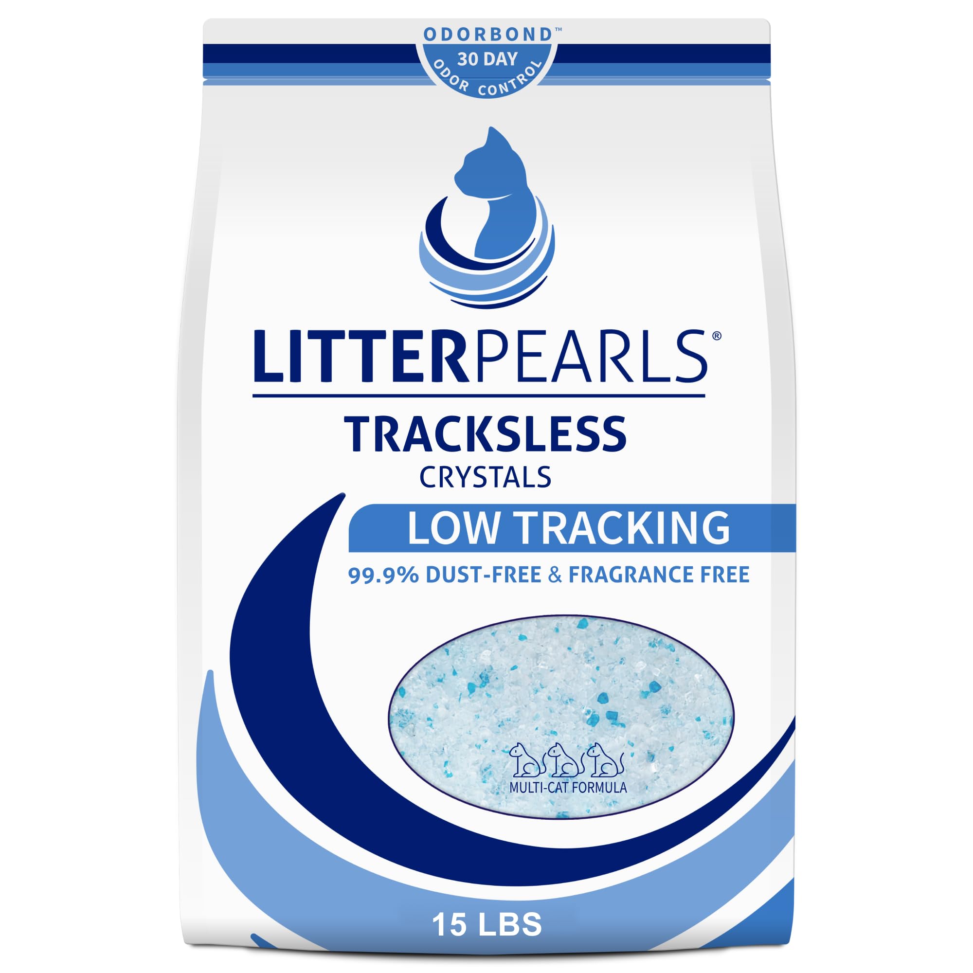 Litter Pearls Tracksless Gel de sílice para Gatos 6,8 kg