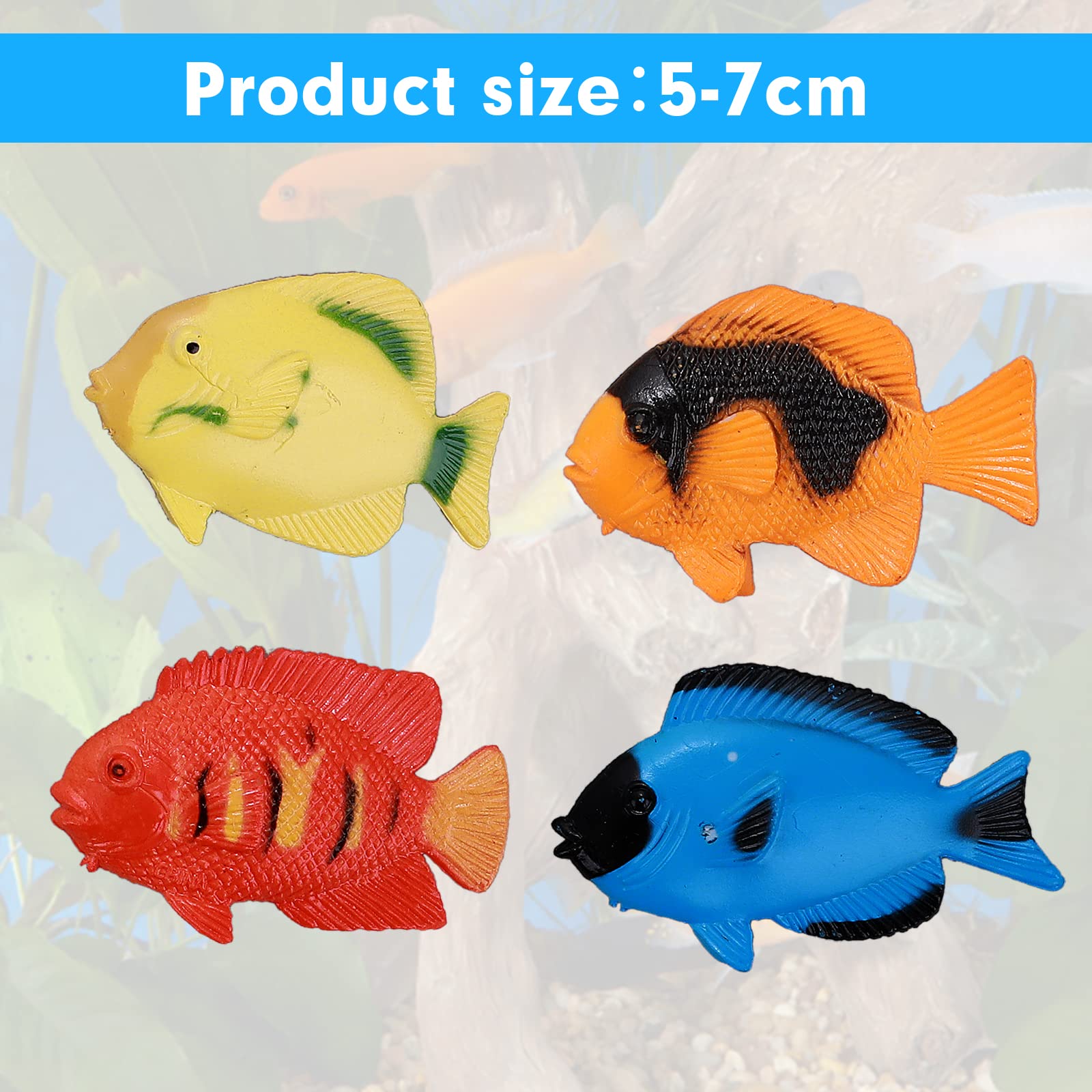 24 Stück Tropische Fische Spielzeug - Badezimmer Deko & Partyzubehör