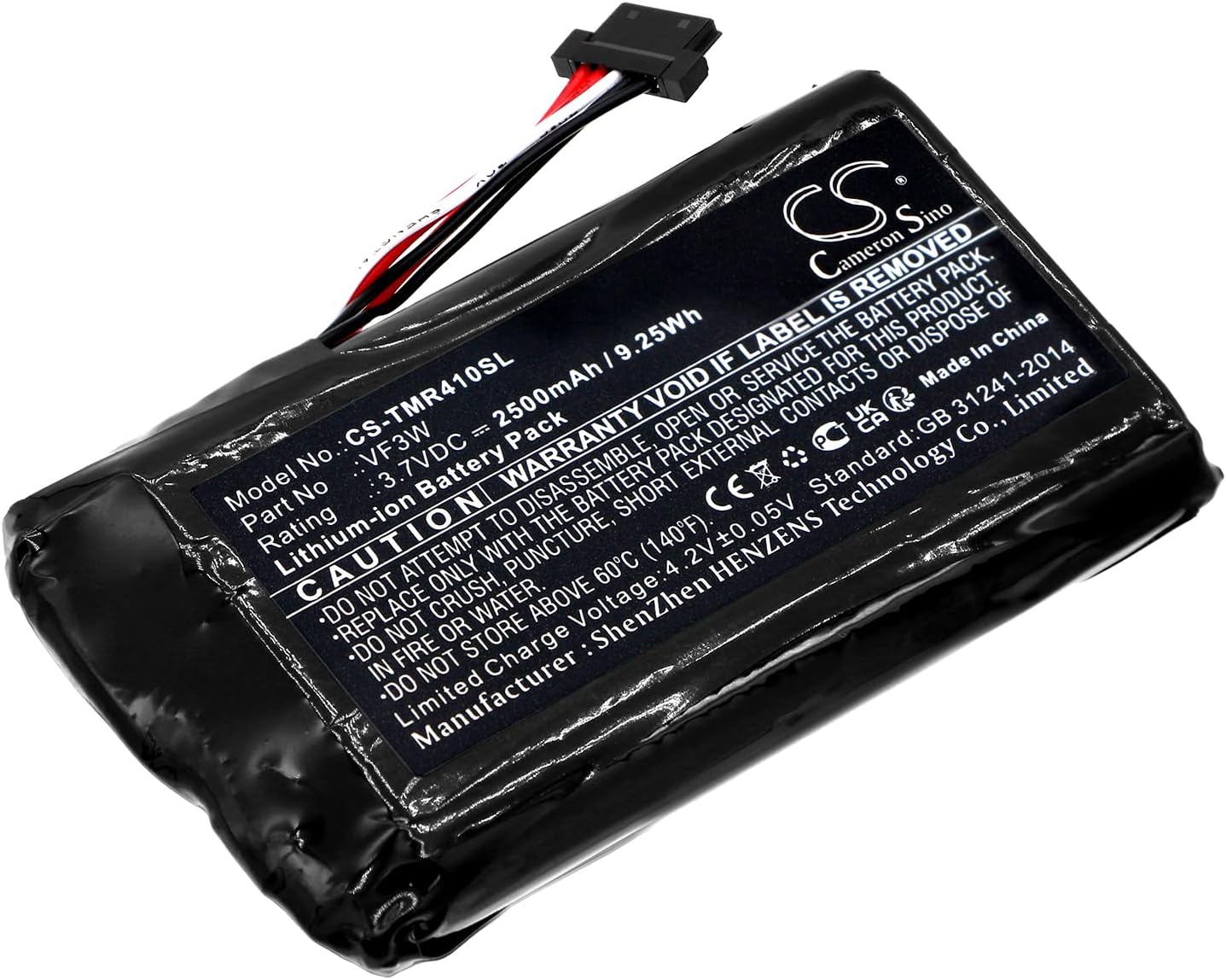 Cameron Sino Replacement Battery for TomTom 4GE40, Great Rides Edition, Rider 400, Rider 410, Rider 550 PN: TomTom LHA11133000, LHA11138000, VF3W 2500mAh / 9.25Wh