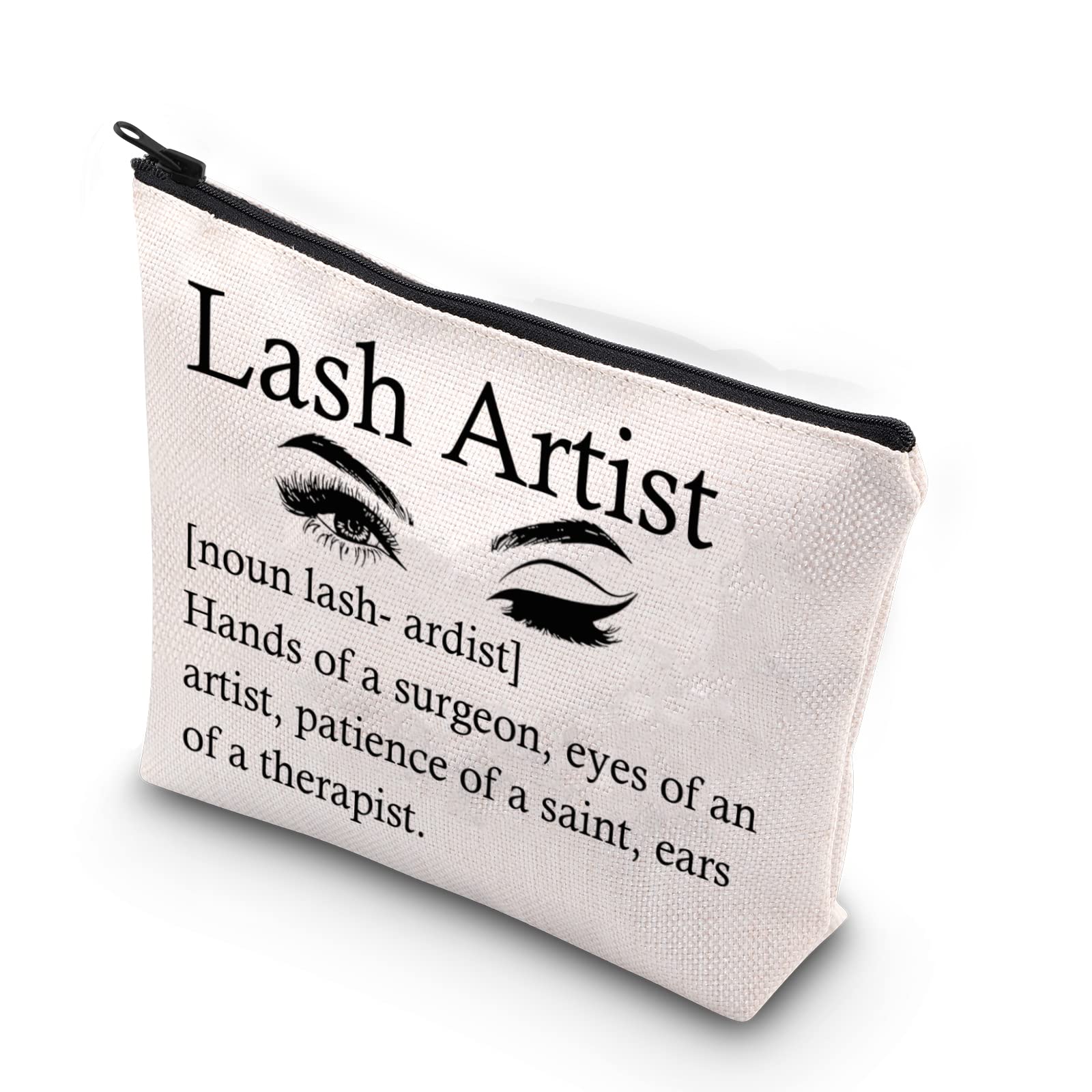 XYANFA Lash Tech Makyaj Çantası Hediye Makyaj Sanatçısı İş Arkadaşı Hediye Salon Hediye Stilist Hediye Estetisyen Hediye Kirpik Sanatçı Kozmetik Çantası, Kirpik Sanatçısı İsim, Moda