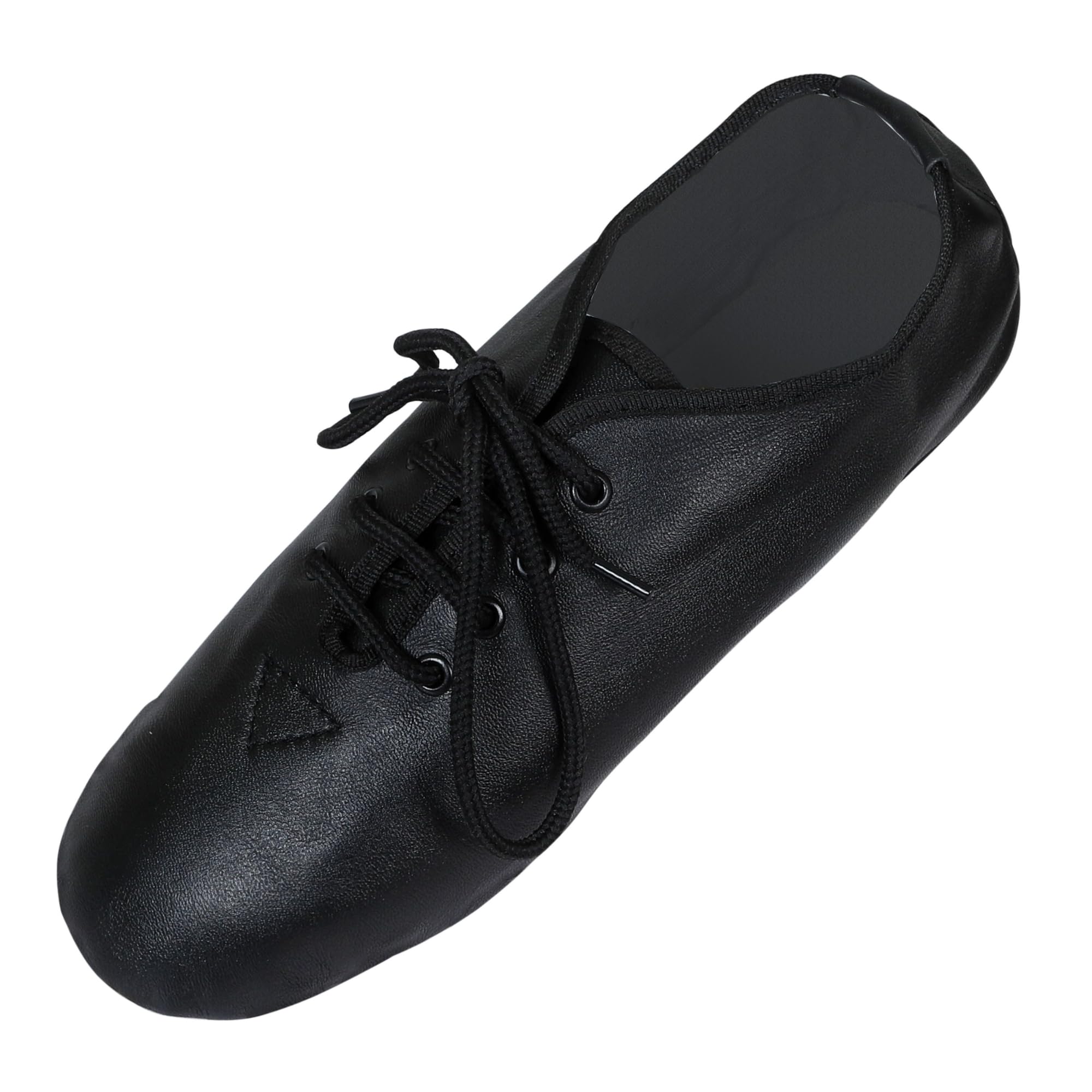 Jazz Dance Scarpe in pelle stringate unisex palcoscenico moderno in gomma e camoscio suola divisa nera