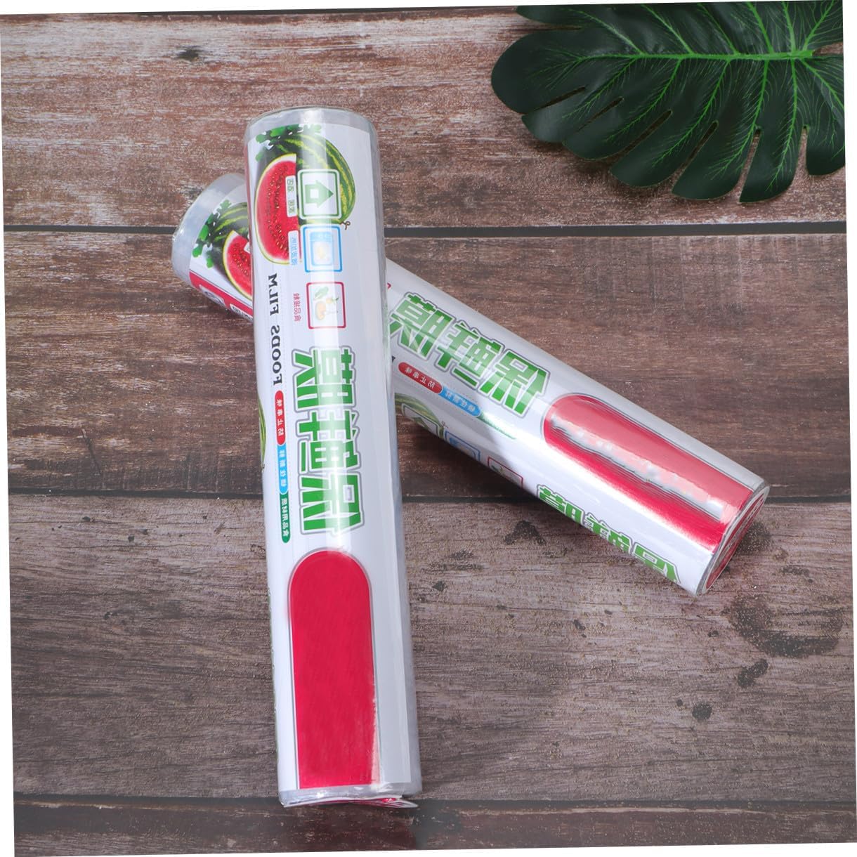 Vaguelly Food Cling Wrap 2 Rolls 25cm X 45m Disposable Pe Foodservice Film with Slide Cutter, Kitchen Food Save Wrap for Fresh Fruit and Vegetable Storage