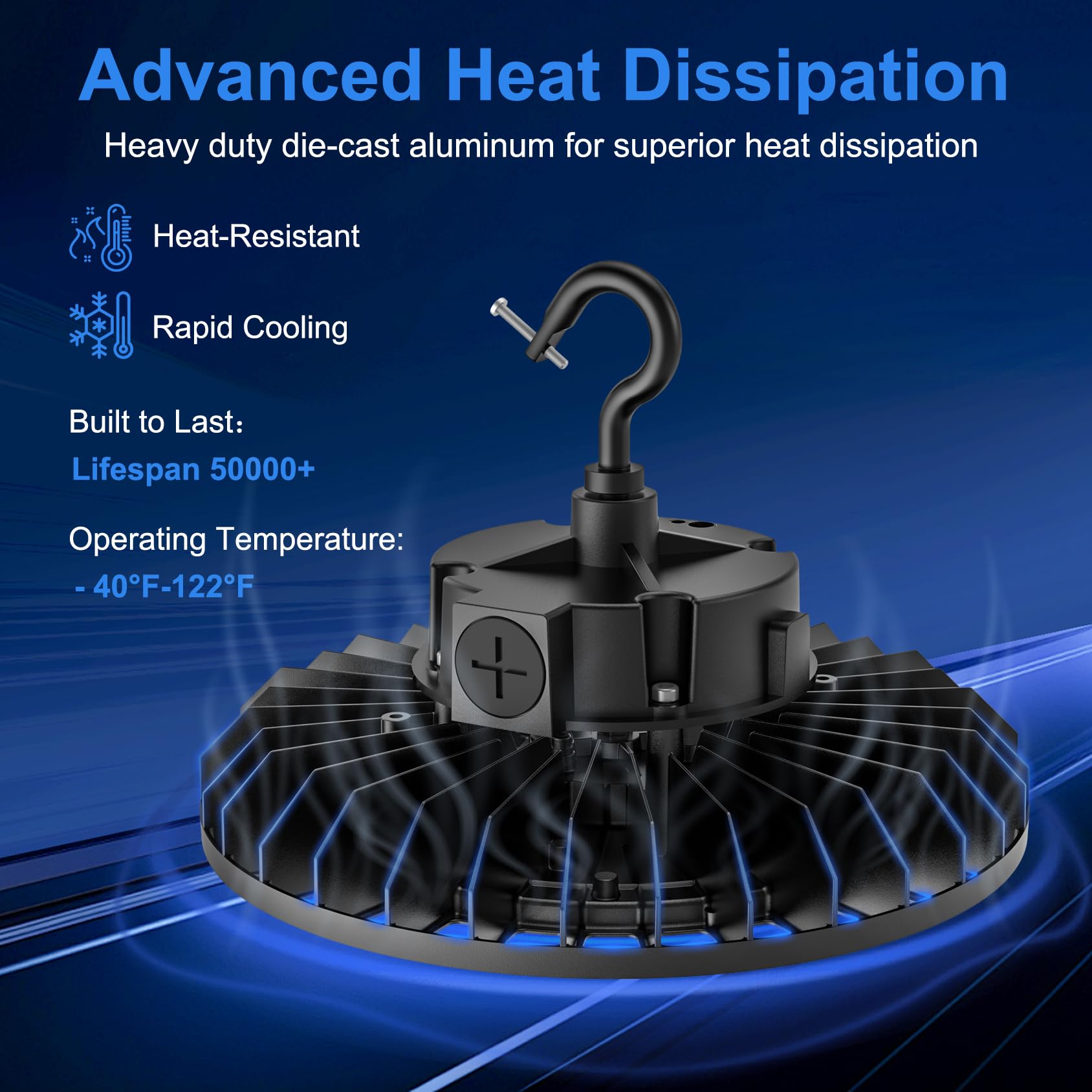 9 Pack 480V UFO LED High Bay Light 300W 240W 180W Adjustable High Bay Lights 150 LM W — view 5