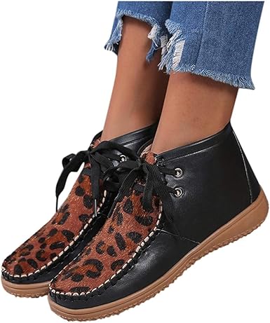 comfortable leopard booties