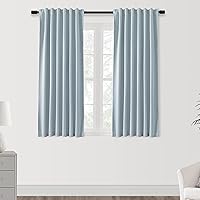 Vista 78 de SHINELAND Cortinas opacas de 102 pulgadas para sala de estar, cortinas opacas con pestaña trasera de 102 pulgadas de largo para dormitorio