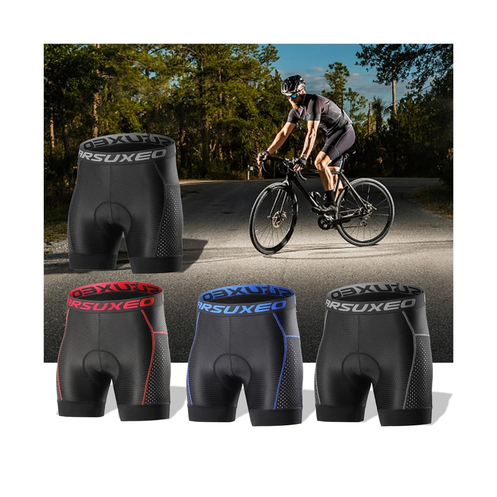Genérico Culote Ciclismo Hombre, Pantalones Cortos de Ciclismo con Acolchado 5D y Secado rápido for Bicicleta montaña