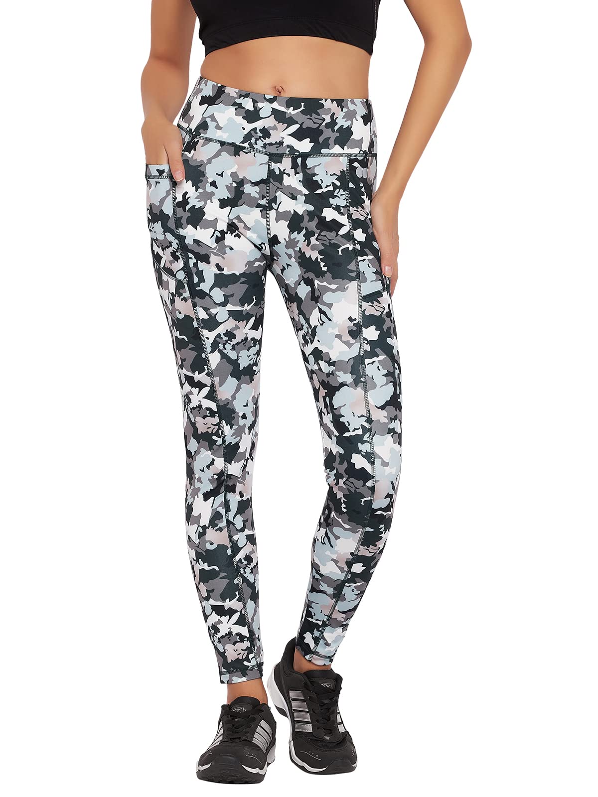 Women's Snug-Fit High Rise Camouflage Print Active Tights