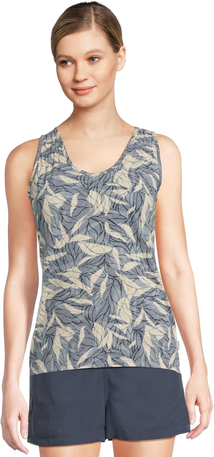 Royal Robbins Womens Featherweight Tank Deep Blue Presidio Print X-Small