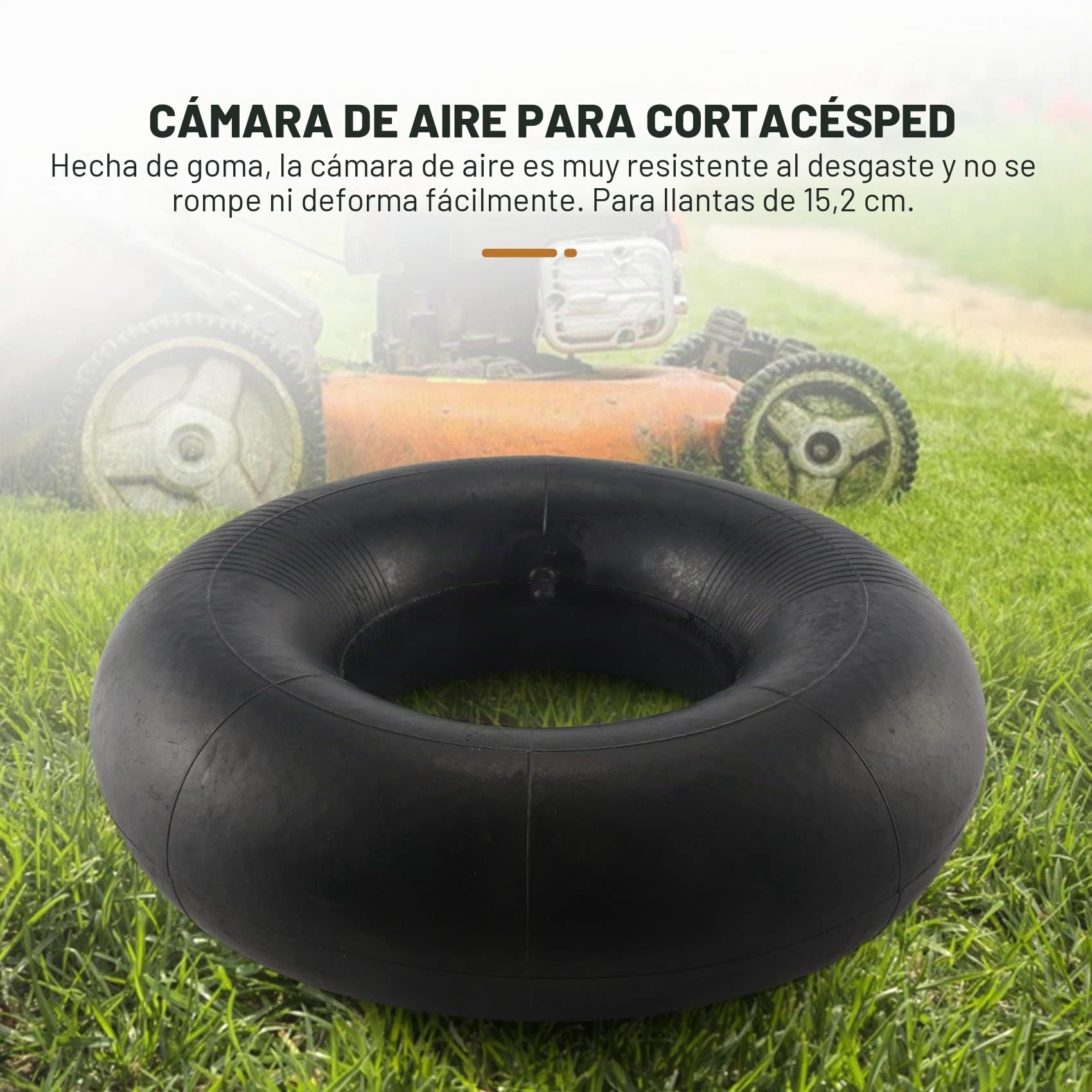 Conjunto de Cámaras de 15X6.00-6 Cámara de para Neumático de Césped 15X6X6 TR13 Tractor de Cortacésped