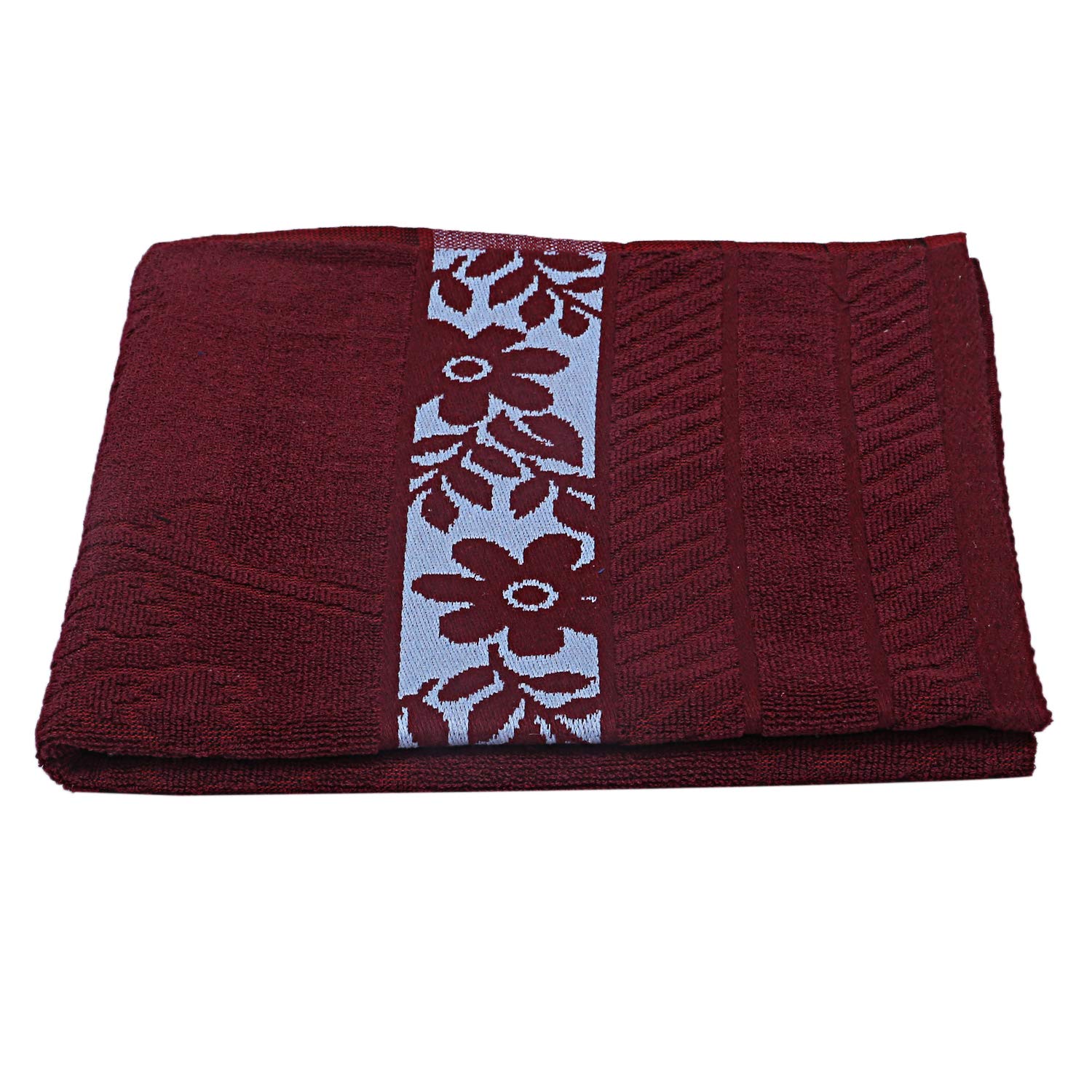 Kuber Industries Cotton Bath Towel 400 GSM (1 Pc, Red, Maroon) (CTKTC08911)