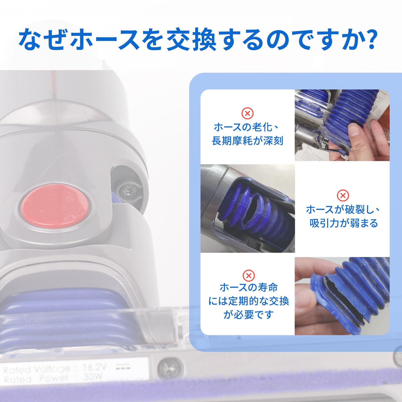 Amazon.co.jp: ダイソン 掃除機 パーツ交換用蛇腹ホース、V6、V7