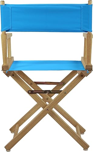 Miniatura 6 de Casual Home 200-00021-27 - Silla de director de 18.0 in, marco natural de altura clásicalona turquesa