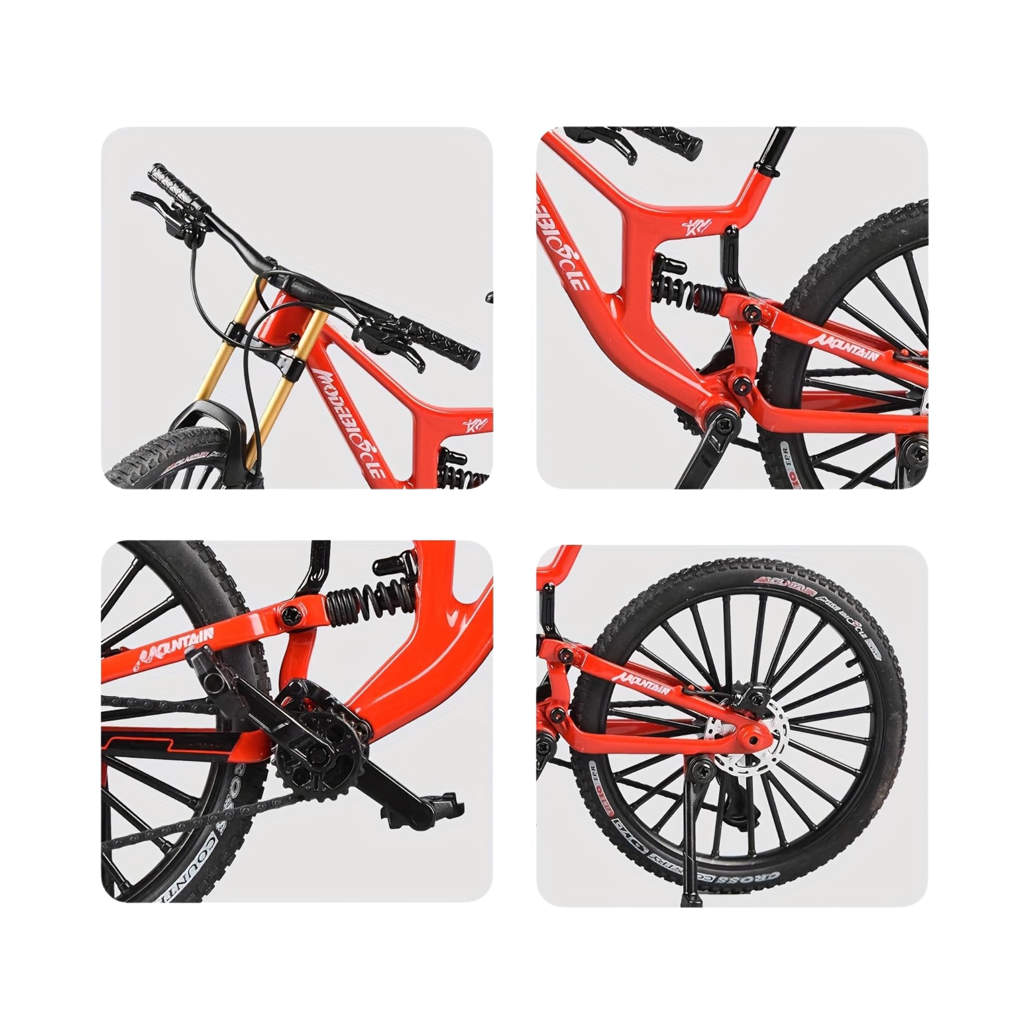 Vélo décoration | VTT Miniature 1:6 | Vélo en métal | Décoration de Bureau | Collection d'artisanat pour Les passionnés de Cyclisme et Les athlètes | Mini VTT