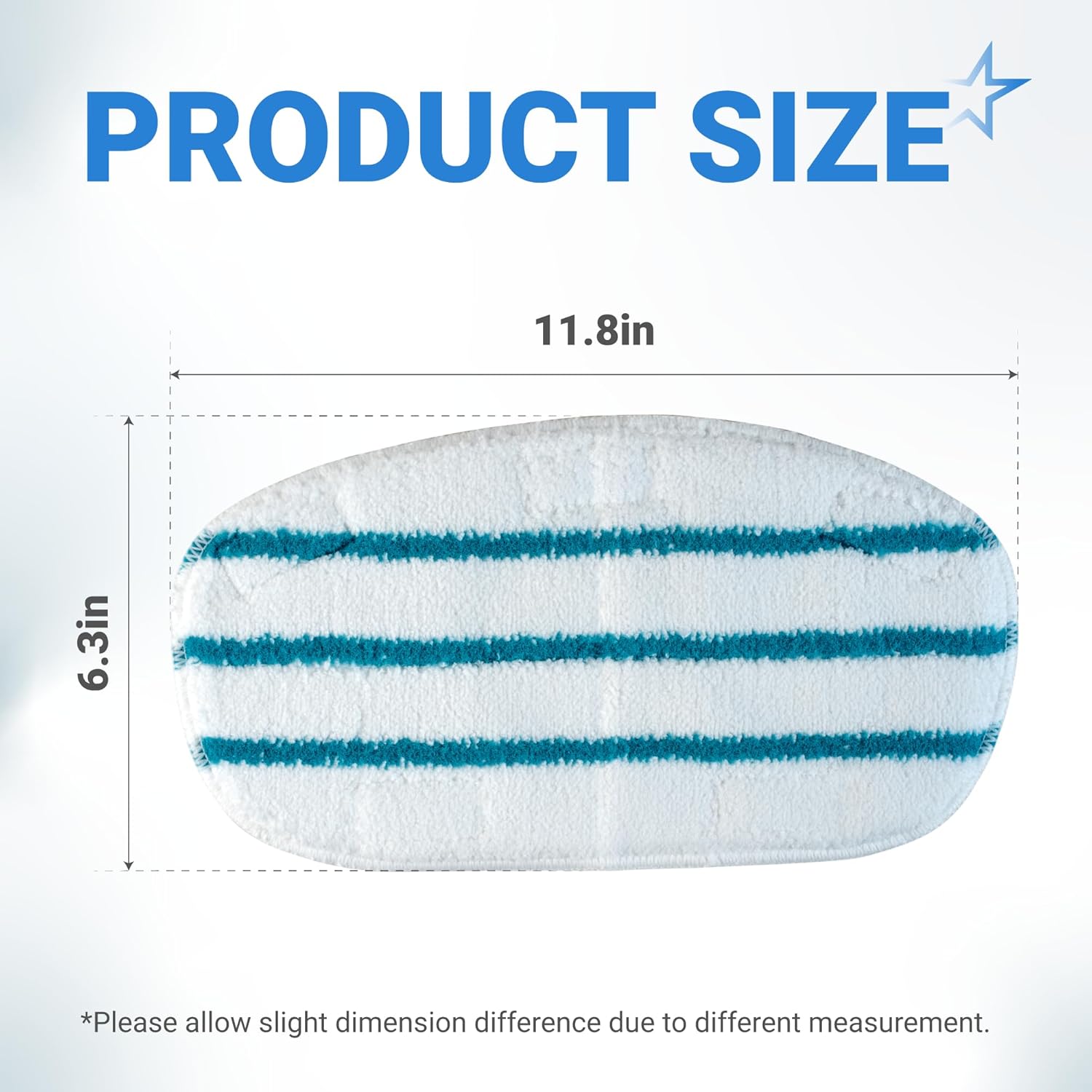 BlueStars 6-Pack Replacement Steam Mop Pads - Compatible for PurSteam ThermaPro 10-in-1 Steam Mop – Washable and Reusable Replacement Pads, Microfiber Pads for ThermaPro 211 10-in-1 Steam Mop Cleaners thumbnail